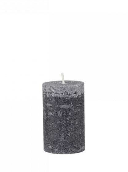 Mini Rustic Pillar Candle Coal