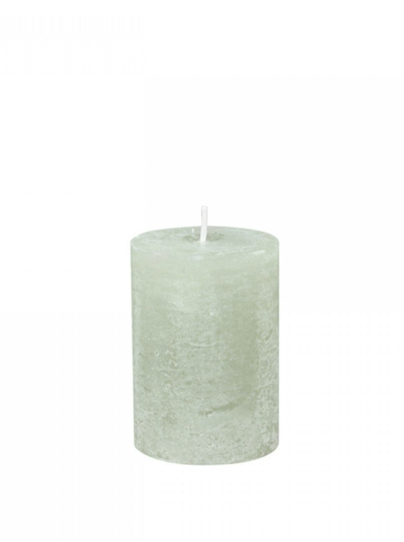 Small Rustic Pillar Candle Verte