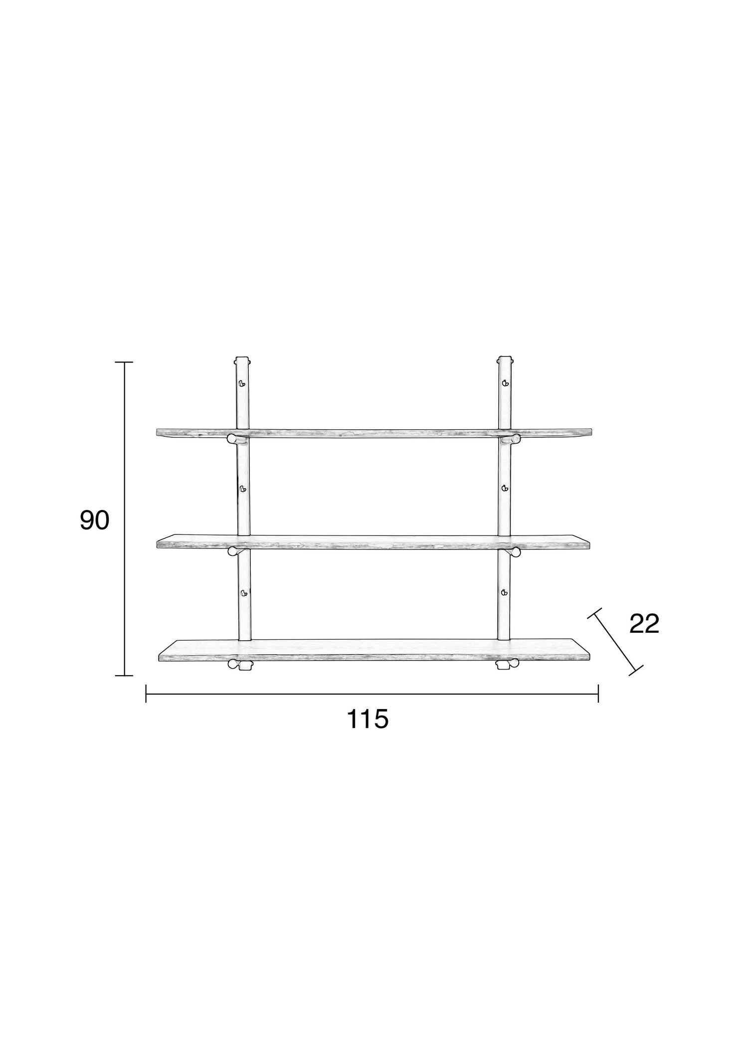 Bundy Adjustable Wall Shelves