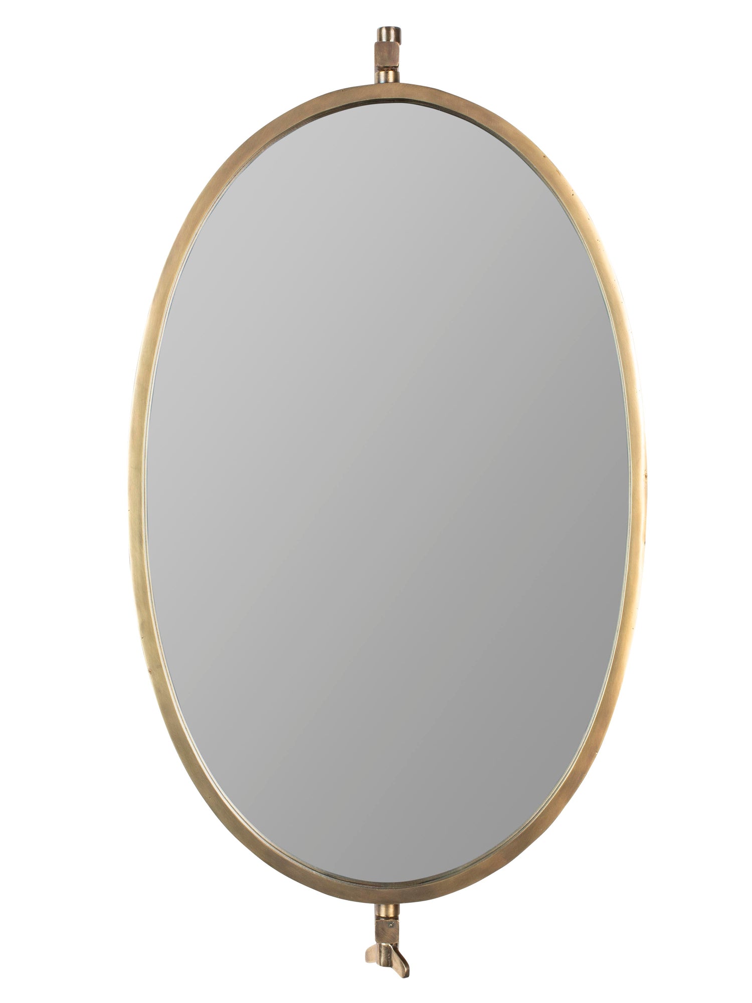 Lara Brass Oval Wall Mirror