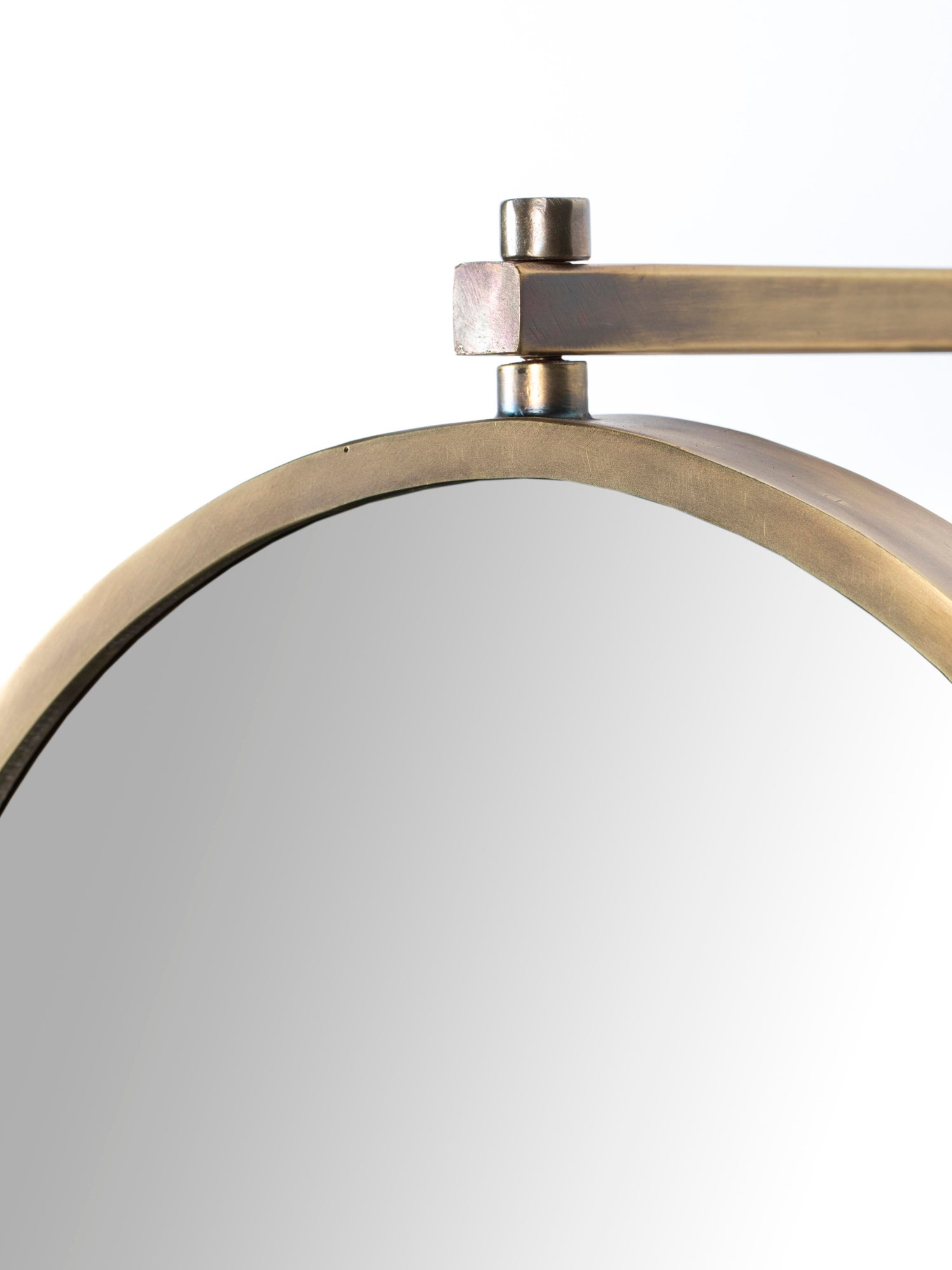 Lara Brass Oval Wall Mirror