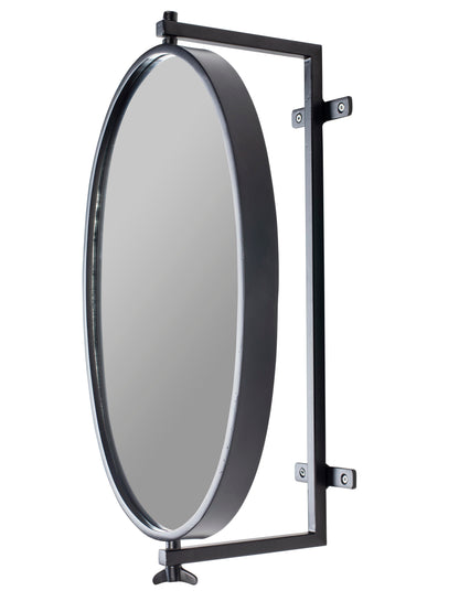 Lara Black Oval Wall Mirror