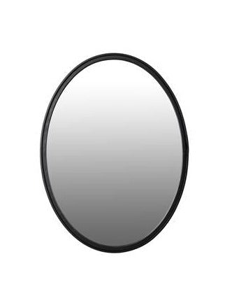 Medium Black Matz Oval Wall Mirror