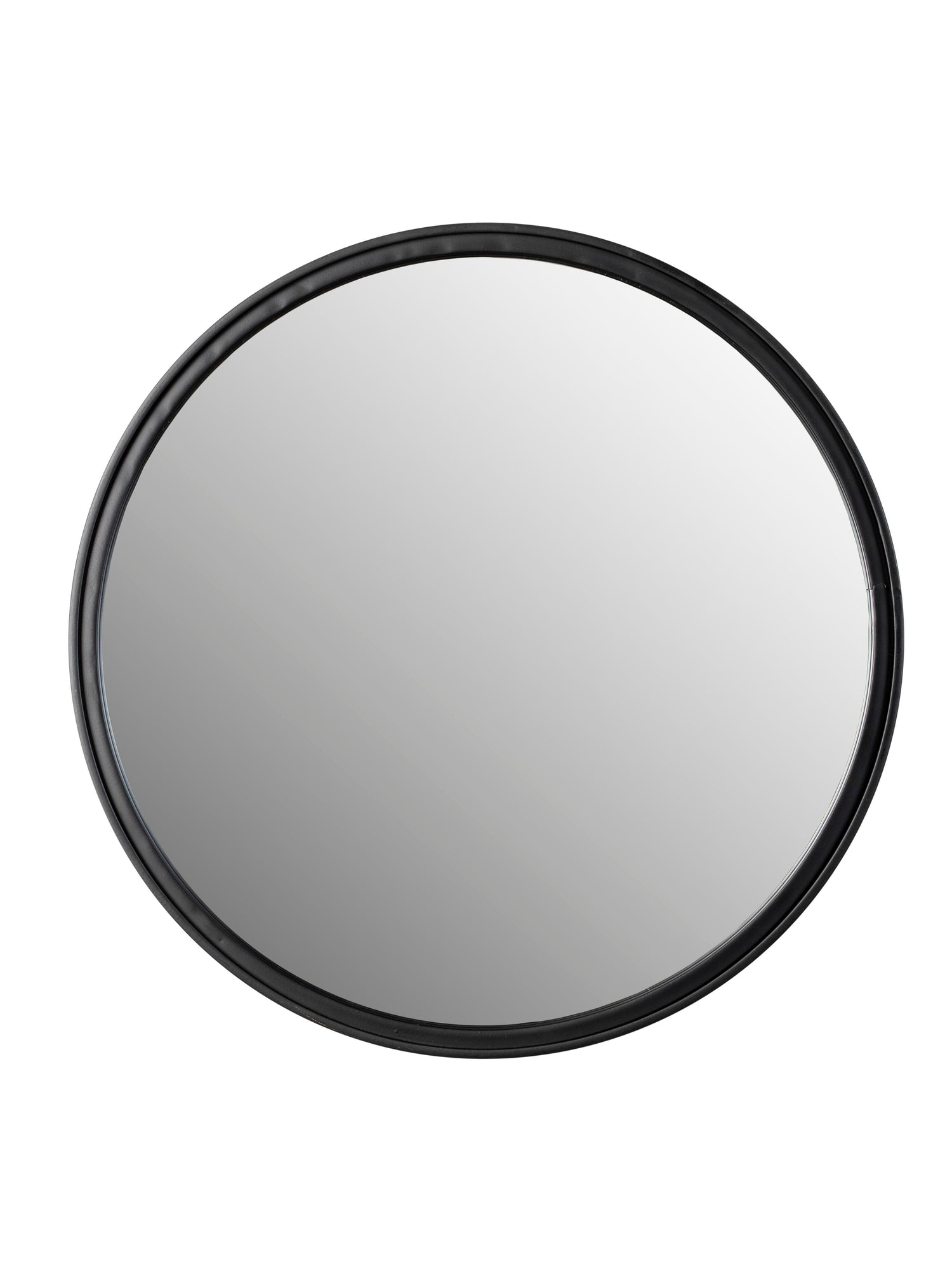 Black Matz Round Wall Mirror