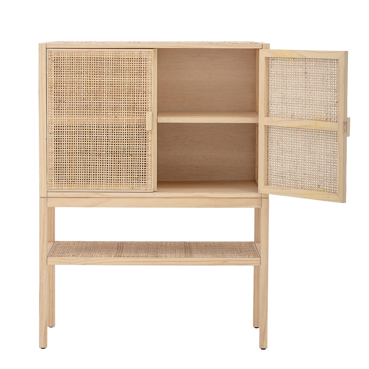 Sanna Rattan Cabinet in Natural Pine