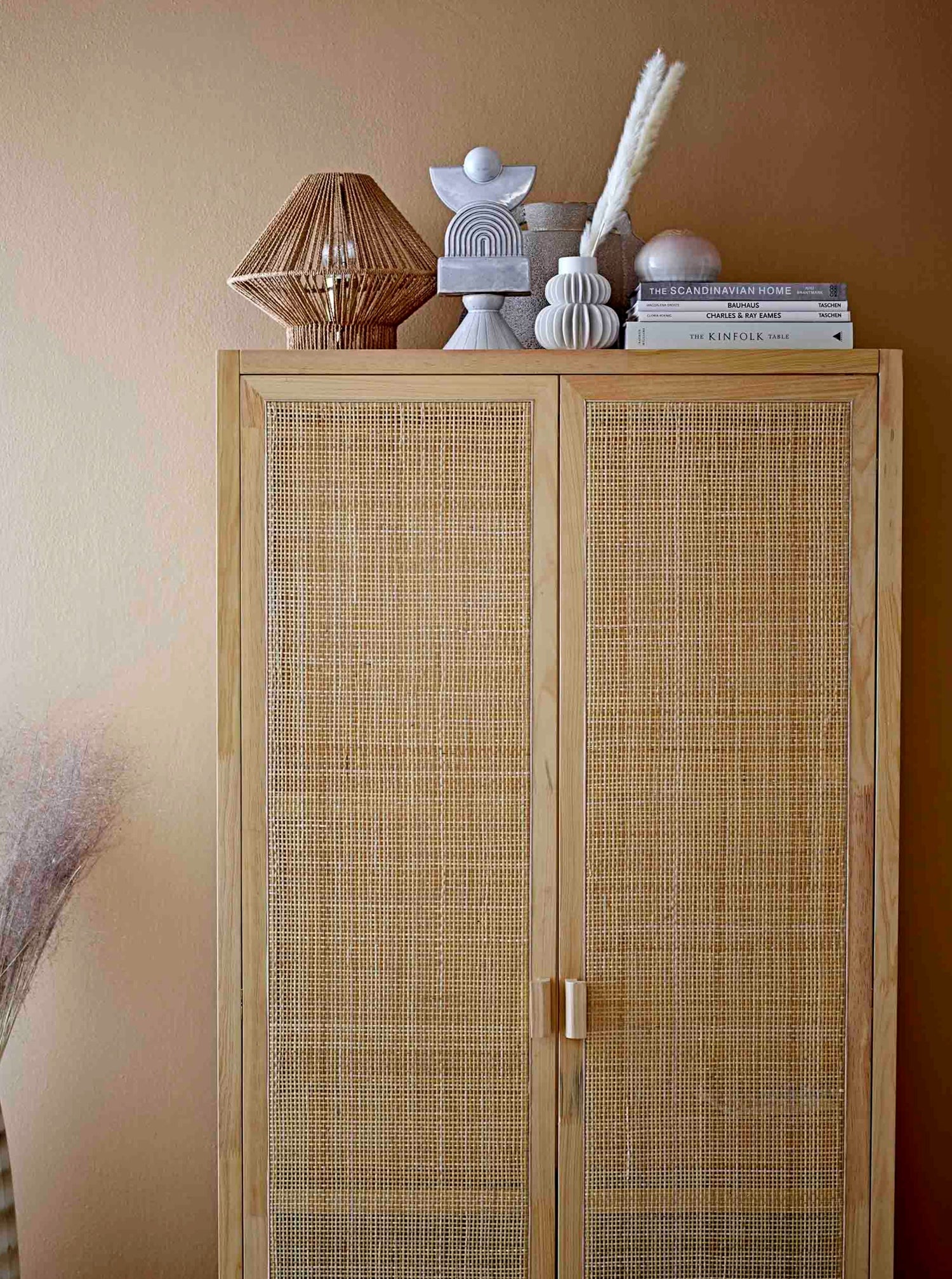 Marikka Rattan Cabinet in Natural Pine 180