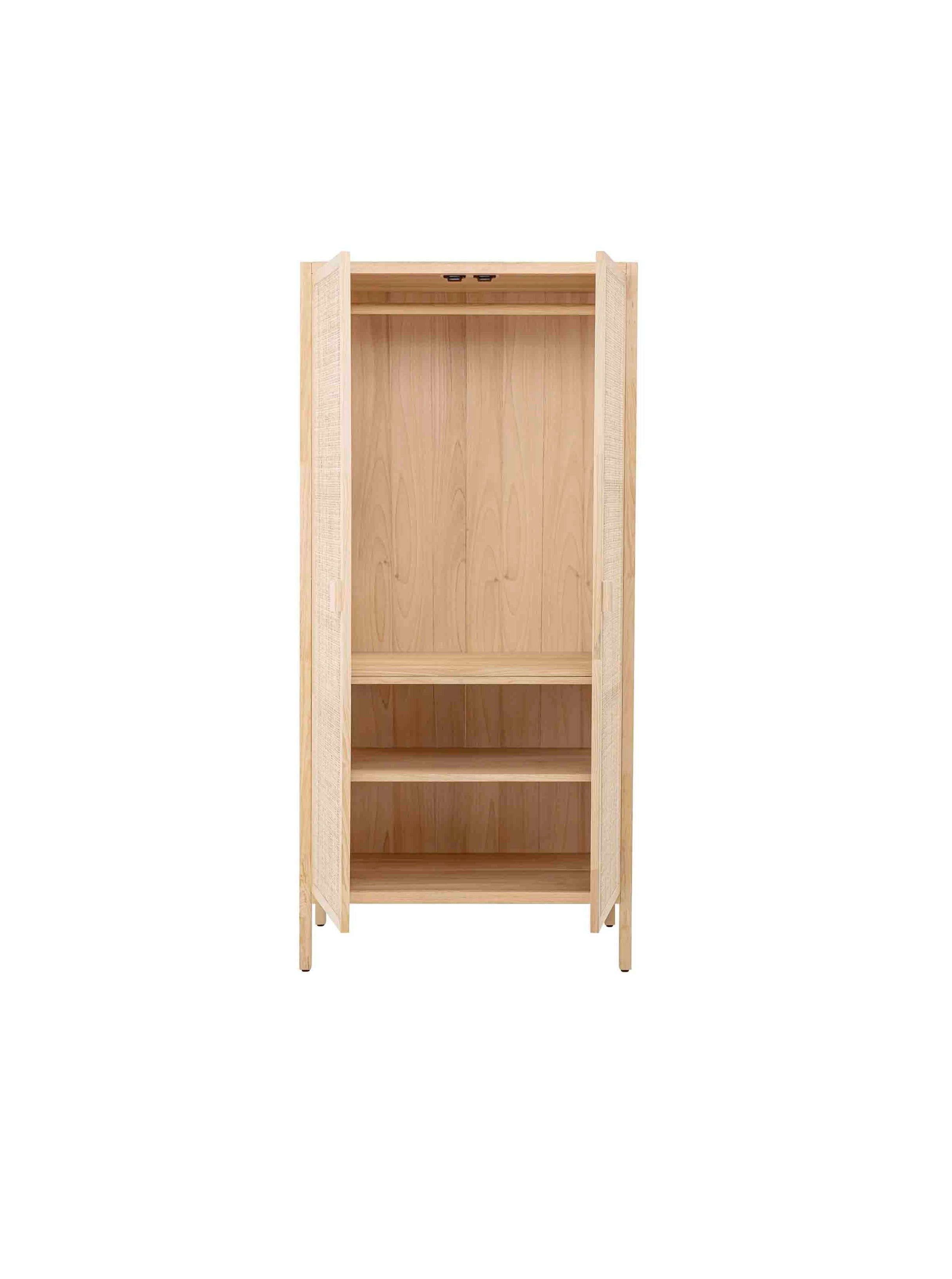 Marikka Rattan Cabinet in Natural Pine 180