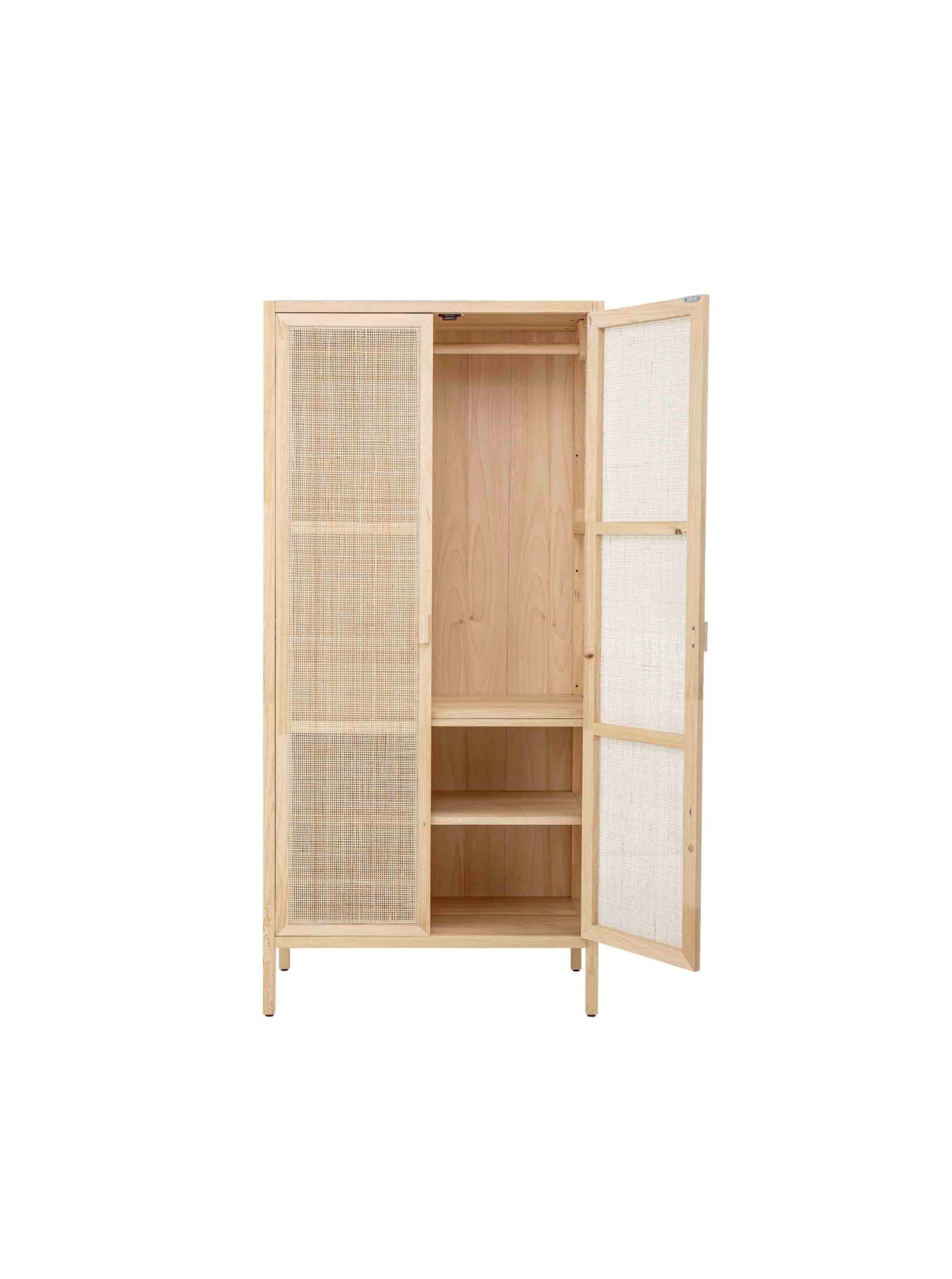 Marikka Rattan Cabinet in Natural Pine 180