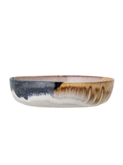 Jules Stoneware Serving Bowl in Multi-Coloured Glaze