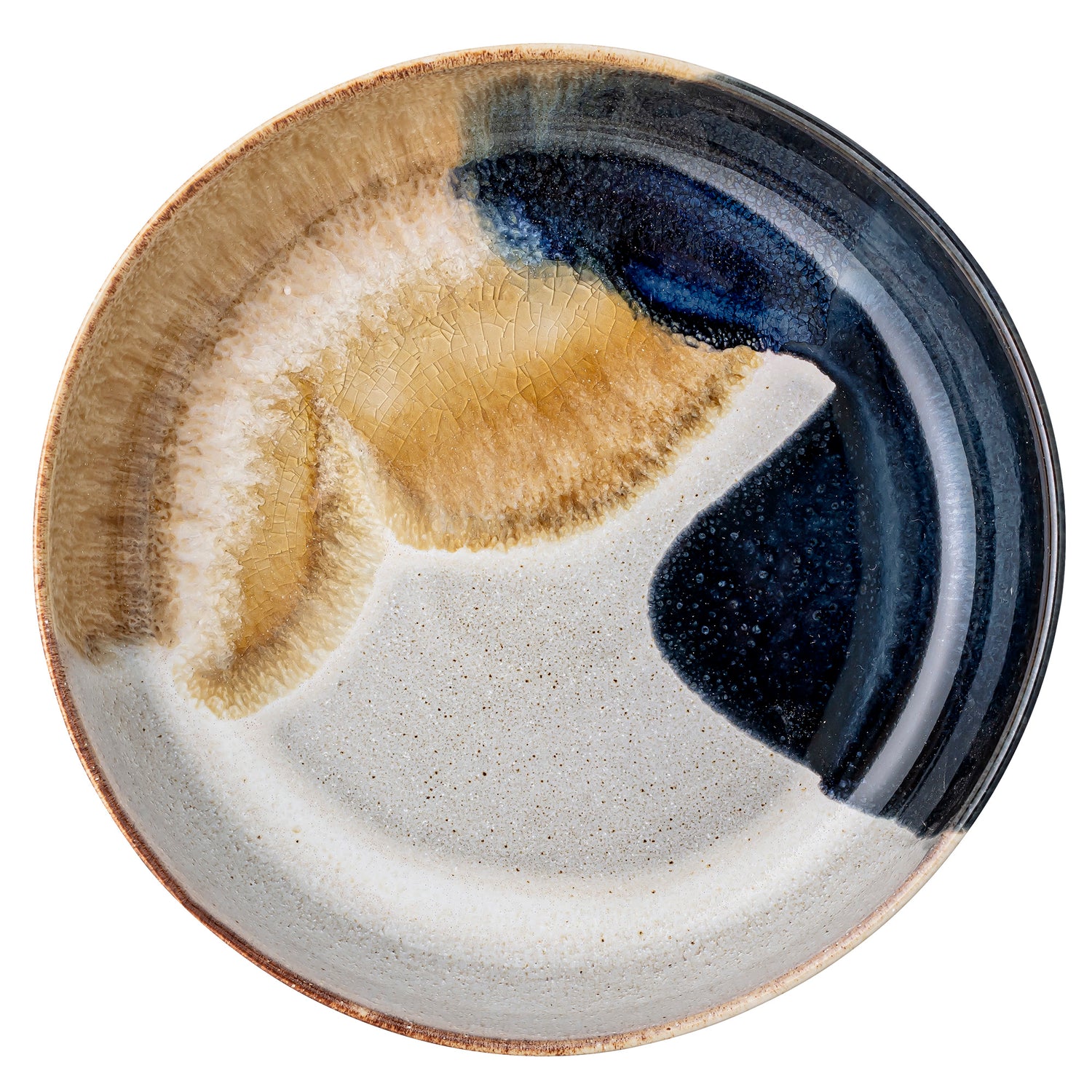 Jules Stoneware Serving Bowl in Multi-Coloured Glaze