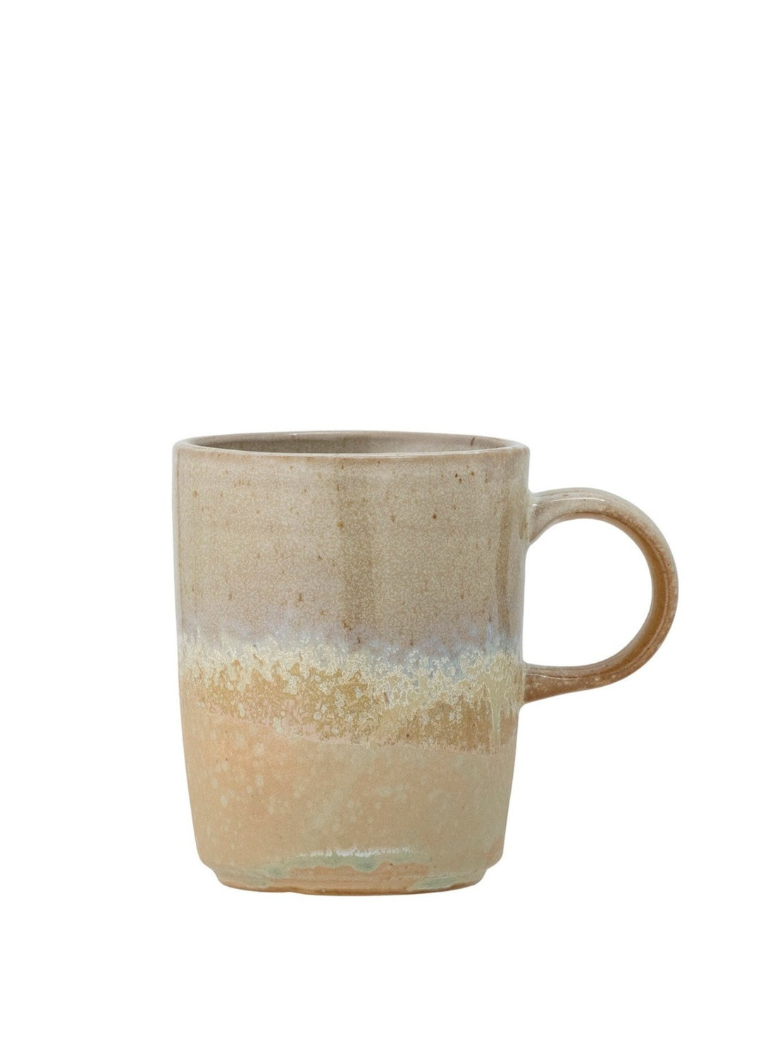 Dahlia Stoneware Mug in Striped Molten Brown &amp; Blue