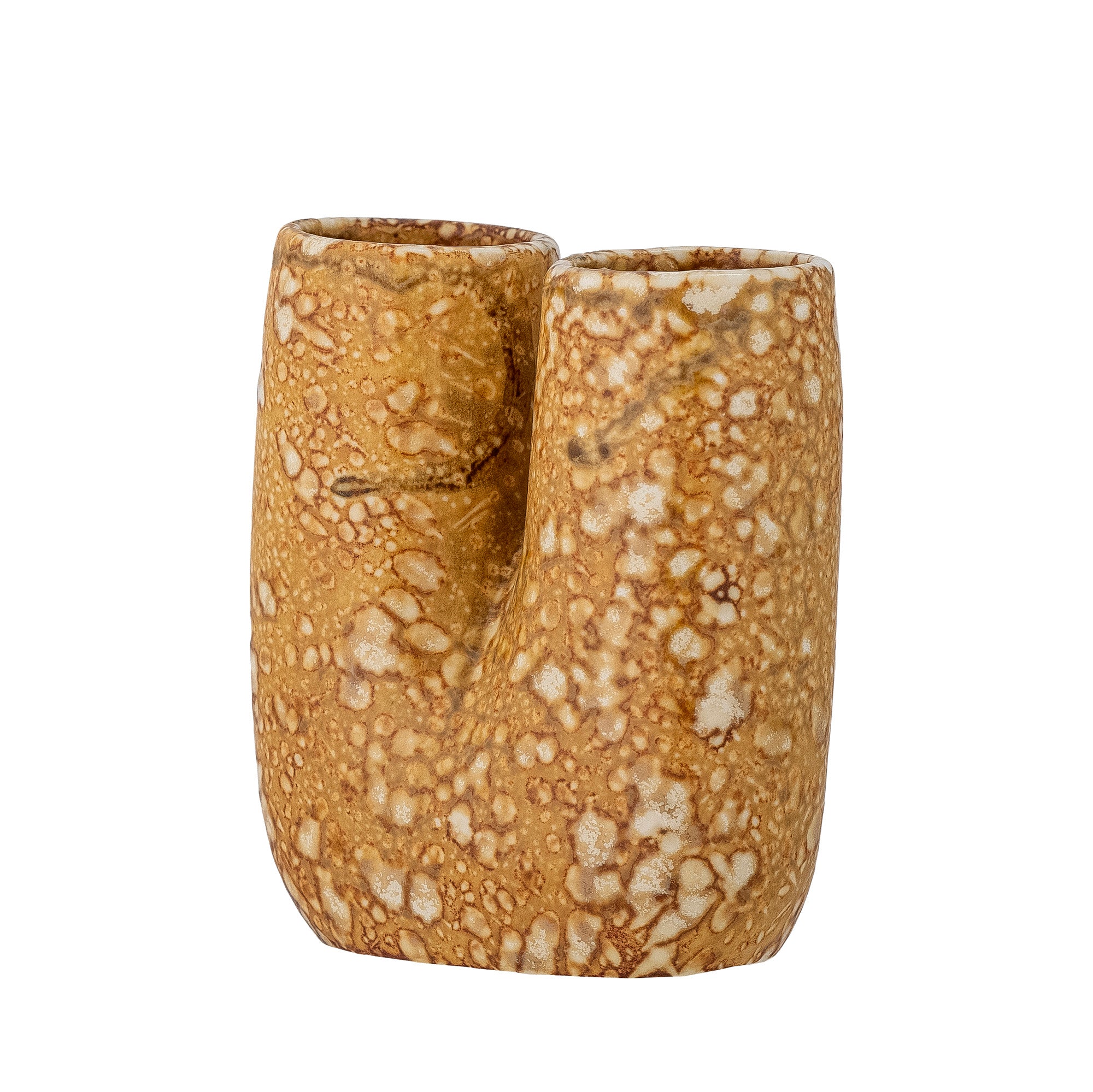 Dewa Mottled Double Opening Stoneware Vase