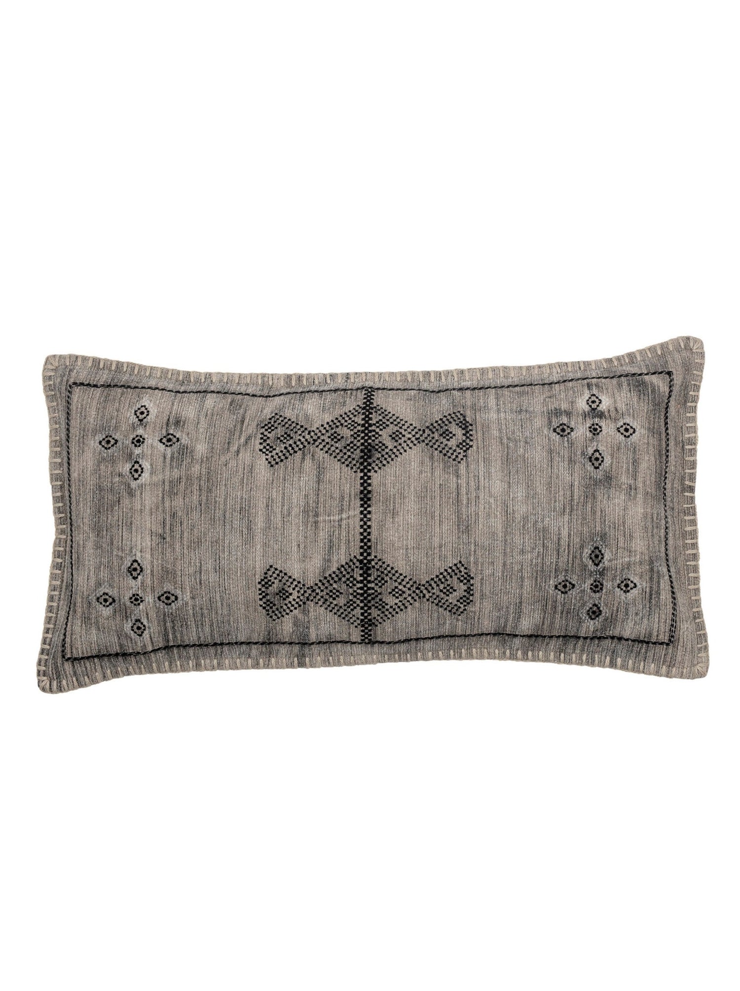 Livo Grey Embroidered Cushion