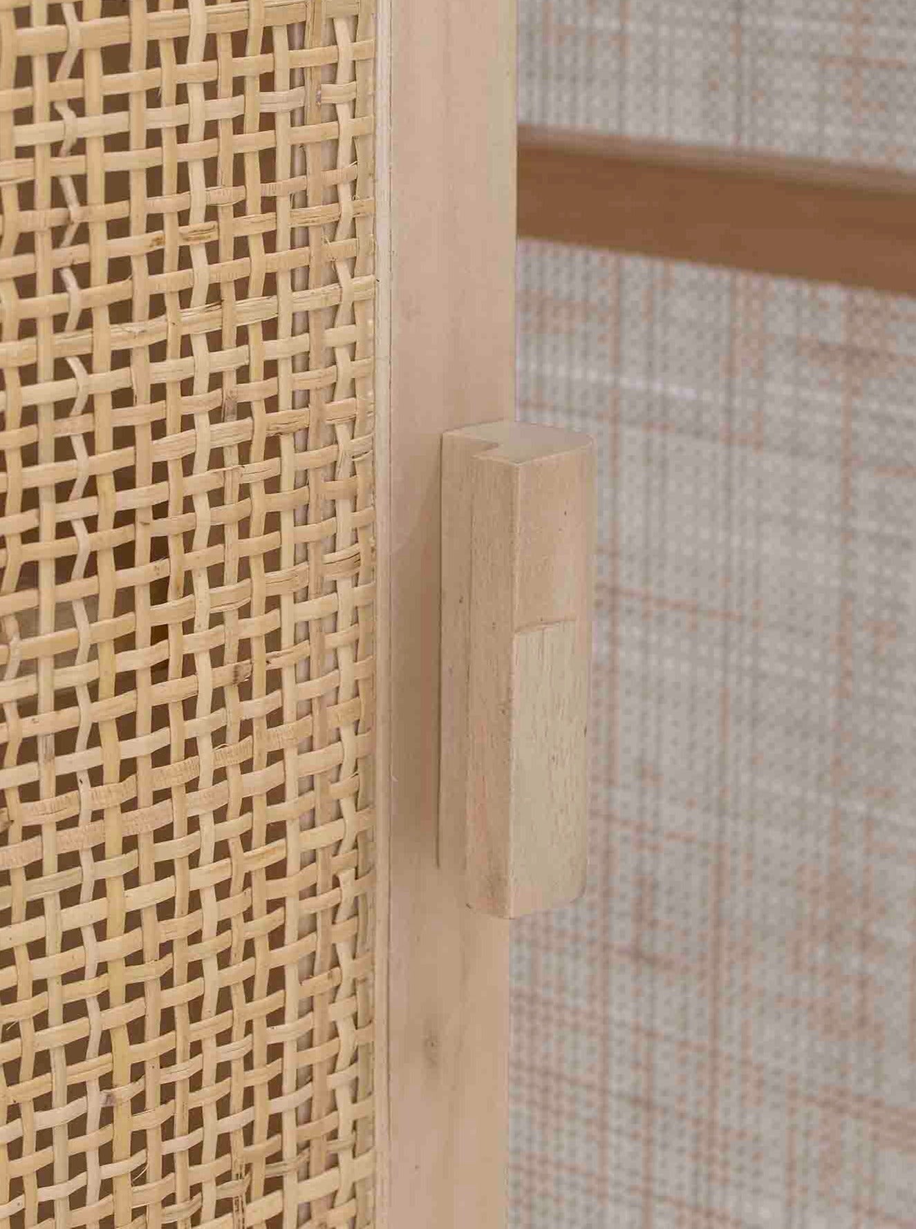 Marikka Rattan Cabinet in Natural Pine 180