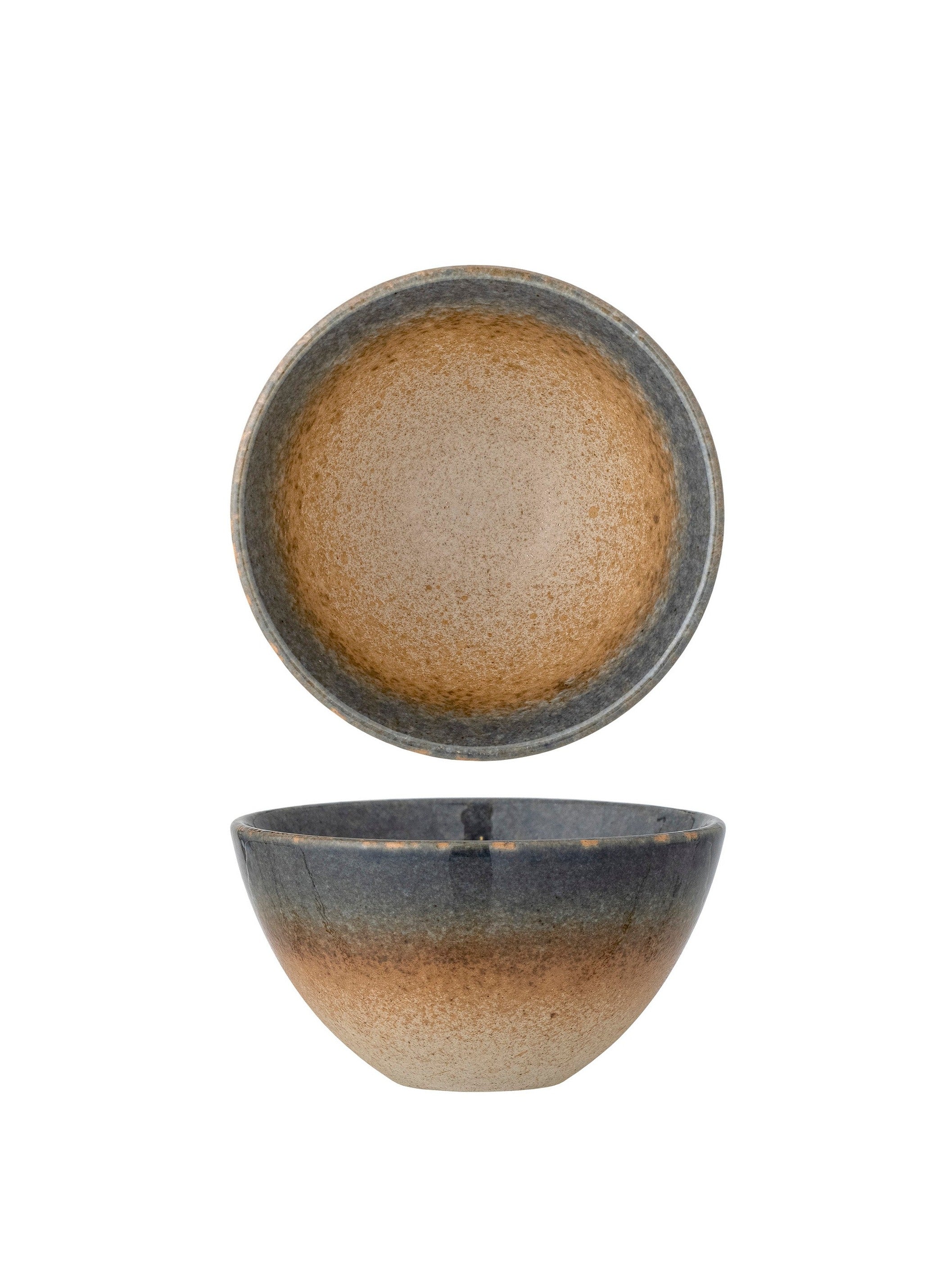 Aura Porcelain Bowl in Natural &amp; Blue