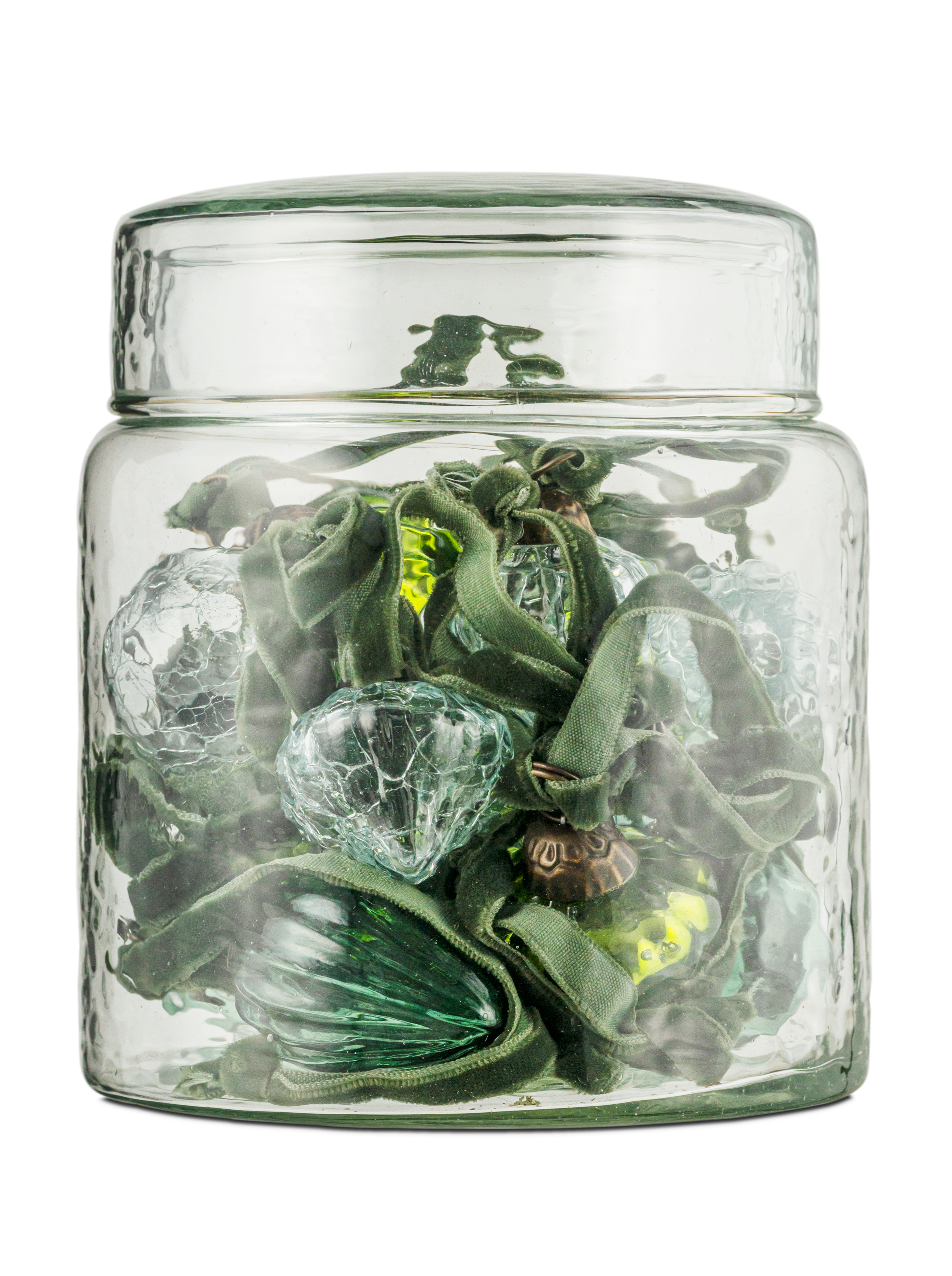 Adisa Bauble Jar - Mixed Green and Clear