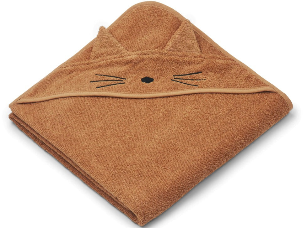 Augusta Hooded Junior Towel in Cat Almond