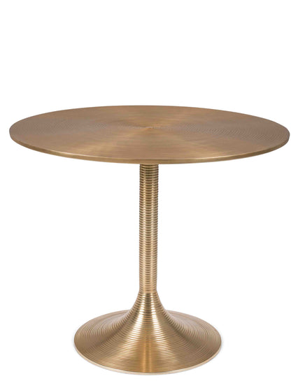 Hypnotising Round Dining Table - Brass