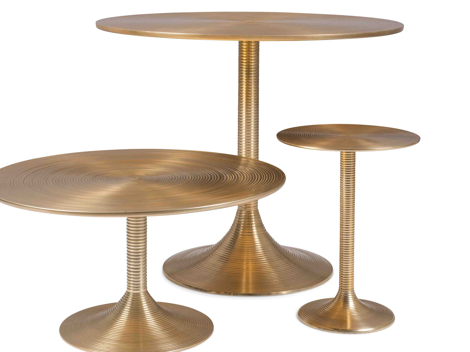 Hypnotising Round Dining Table - Brass