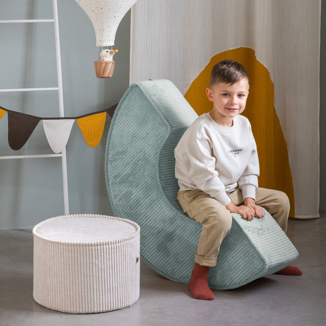 Corduroy Pouffe Playset - 3 Colour Options Available