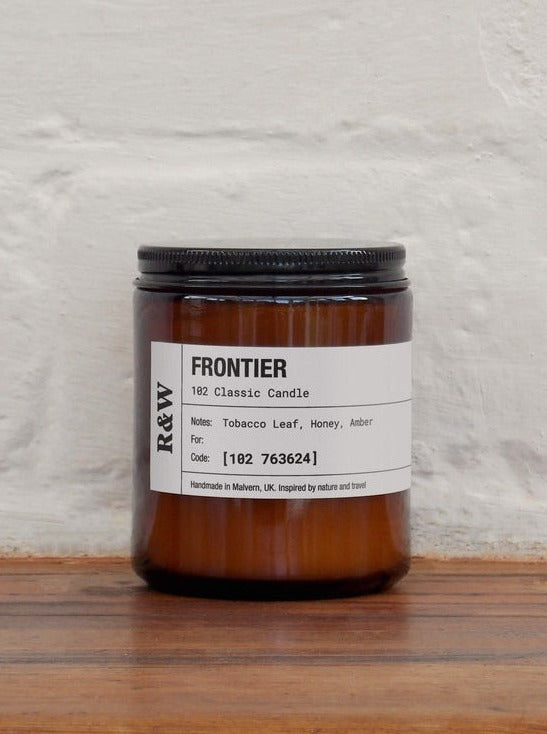 Classic Frontier / Tobacco Leaf, Honey, Amber/ Soy Candle 7.6oz