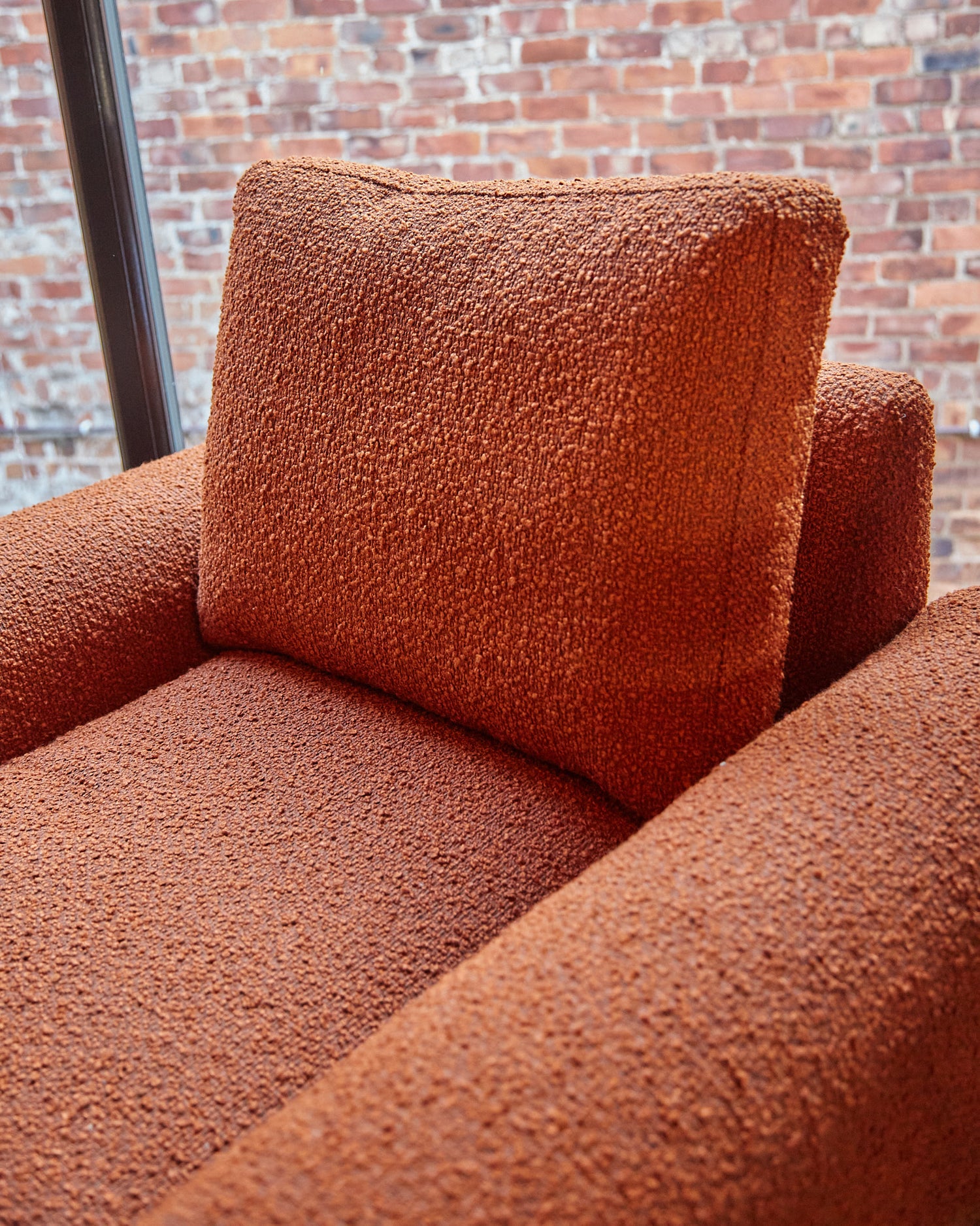 Lita Rust Boucle Arm Chair