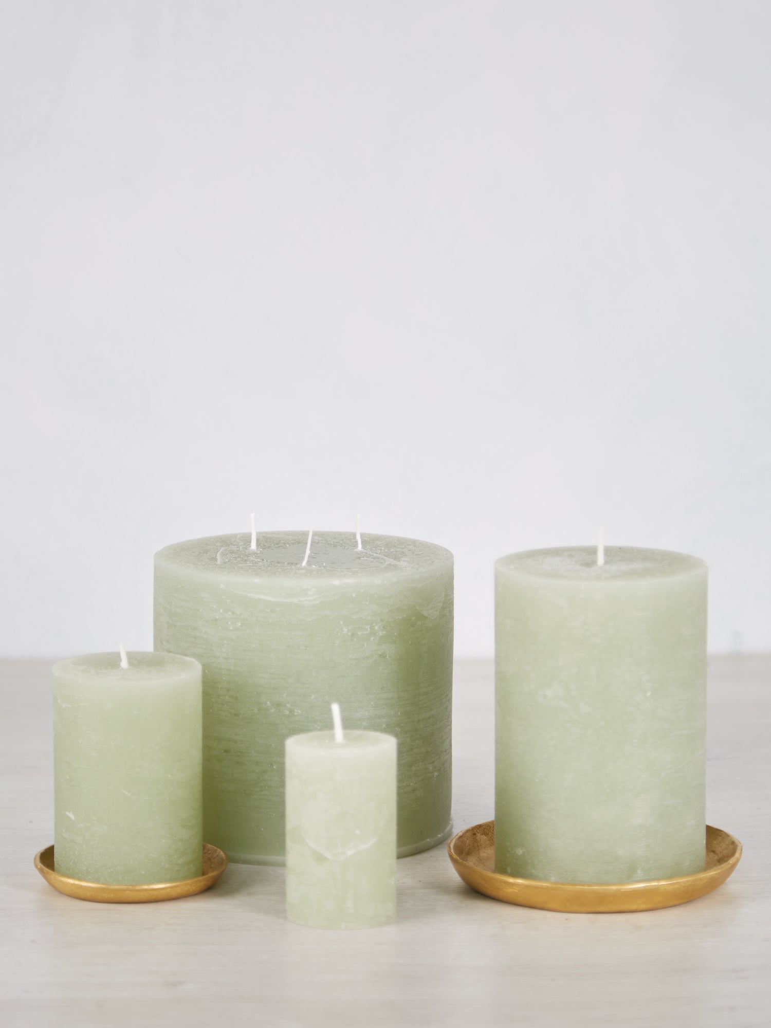 Midi Rustic Pillar Candle Verte