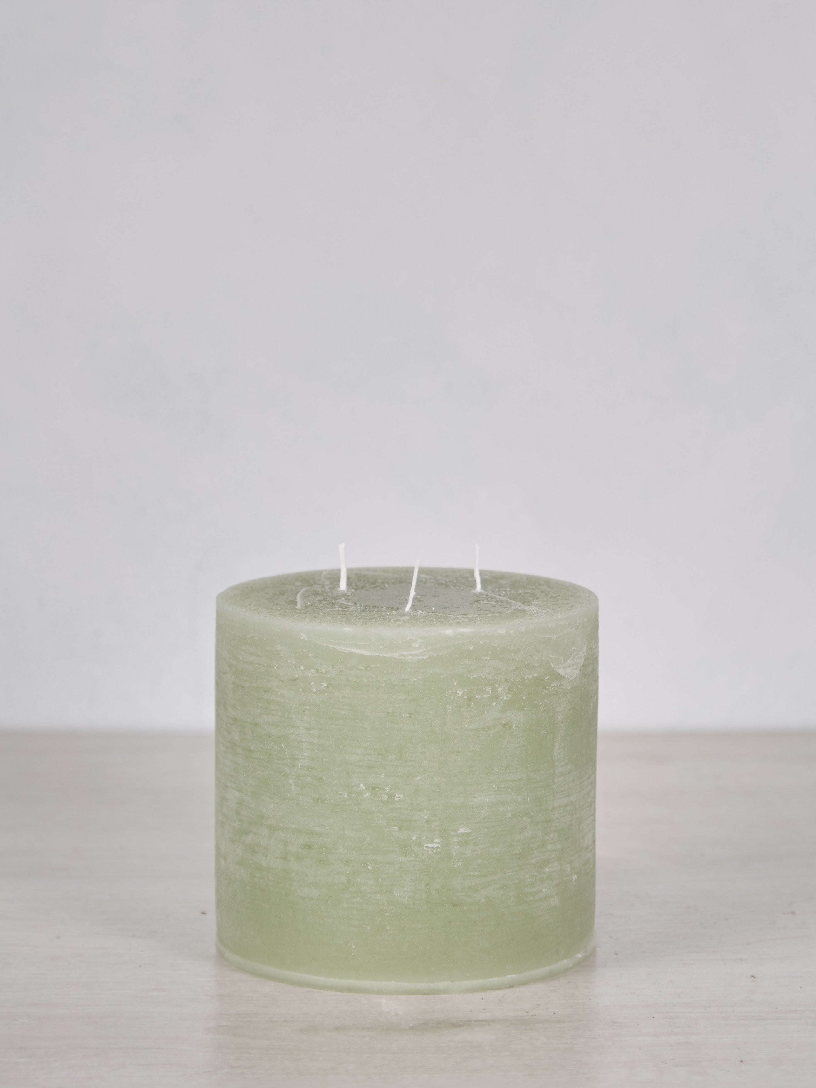 Giant Rustic Pillar Candle Verte