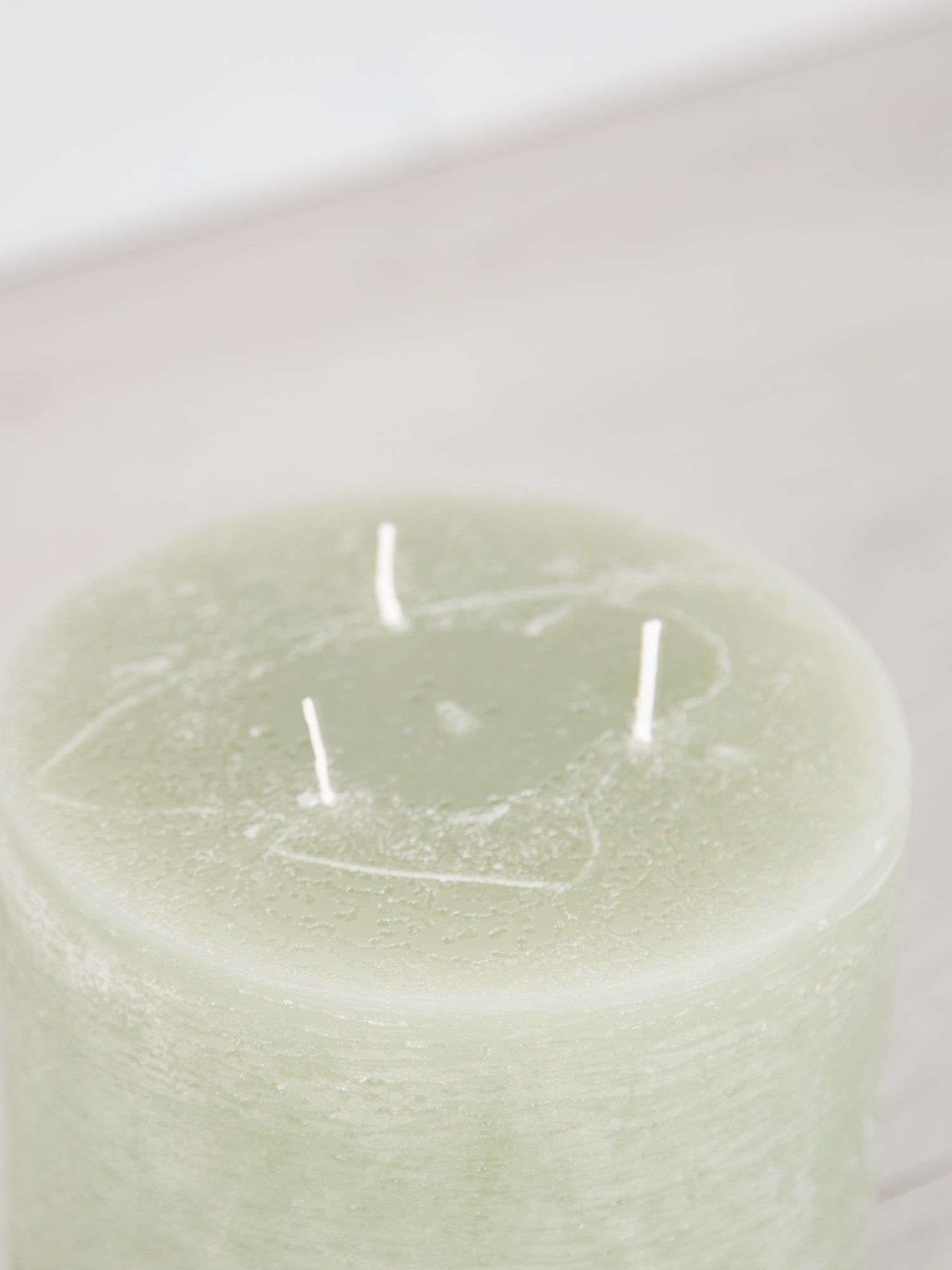 Giant Rustic Pillar Candle Verte