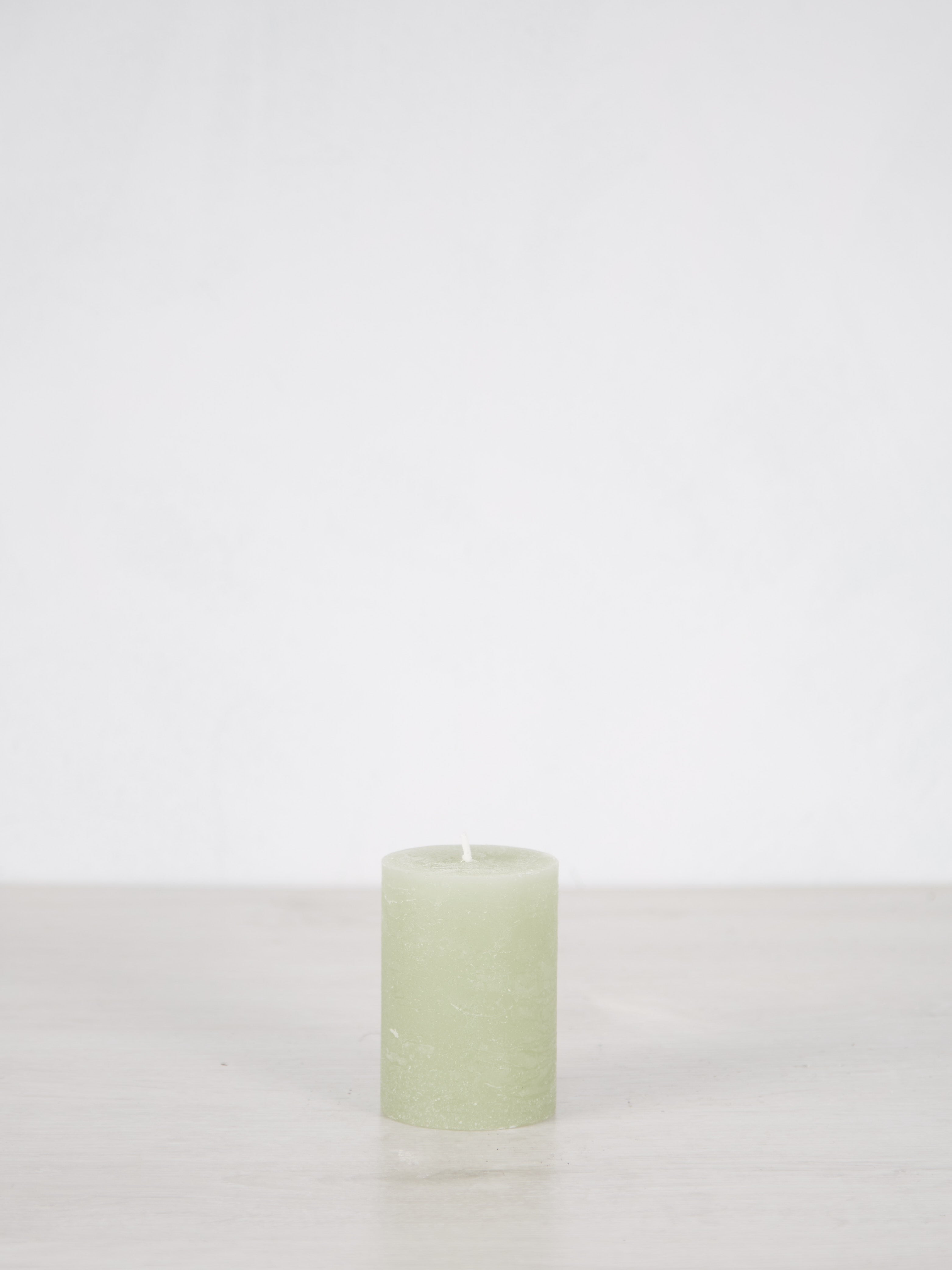 Small Rustic Pillar Candle Verte