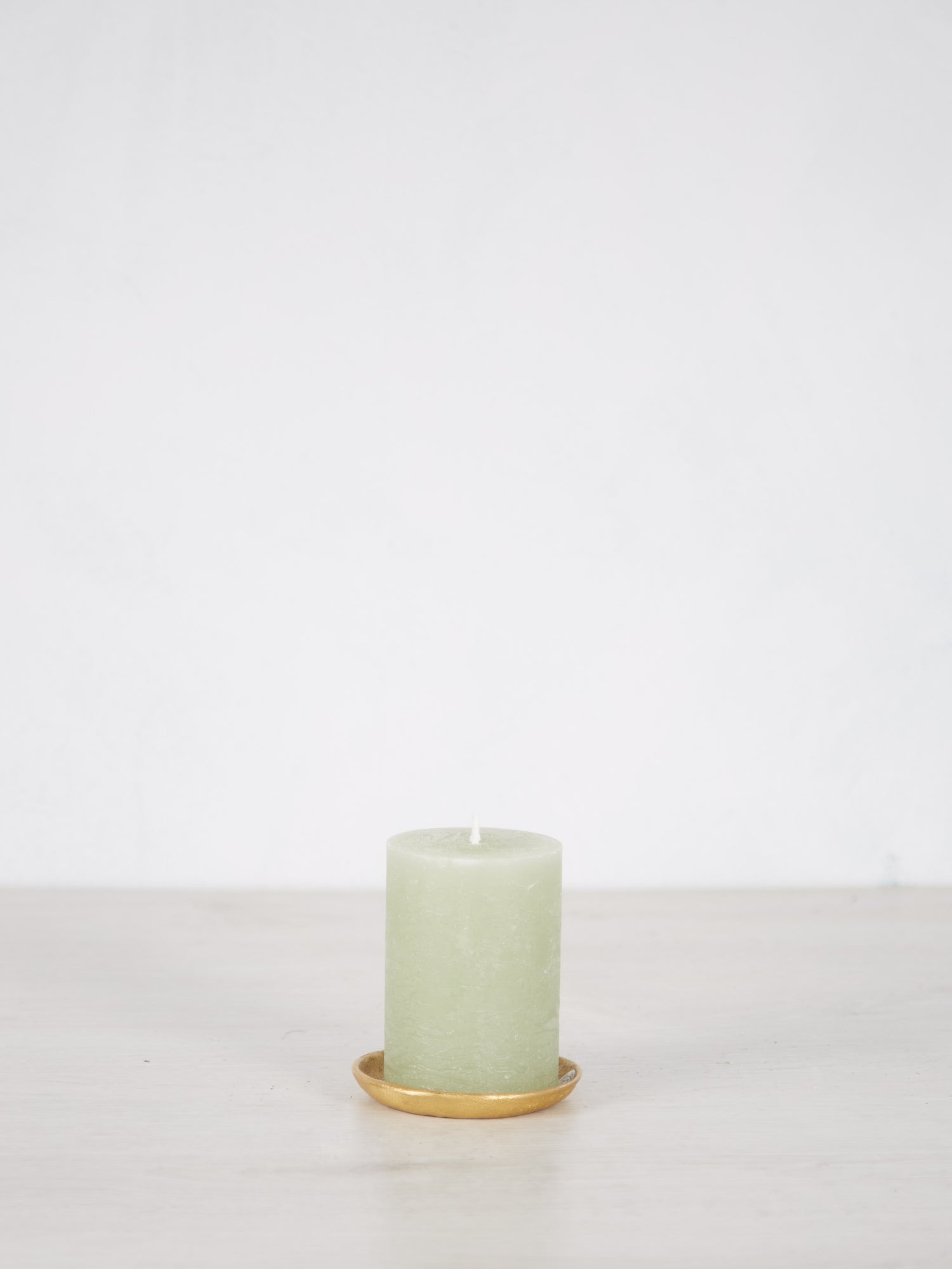 Small Rustic Pillar Candle Verte