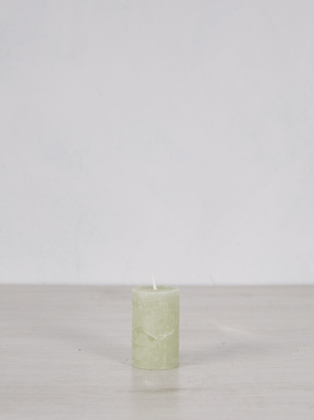 Mini Rustic Pillar Candle Verte