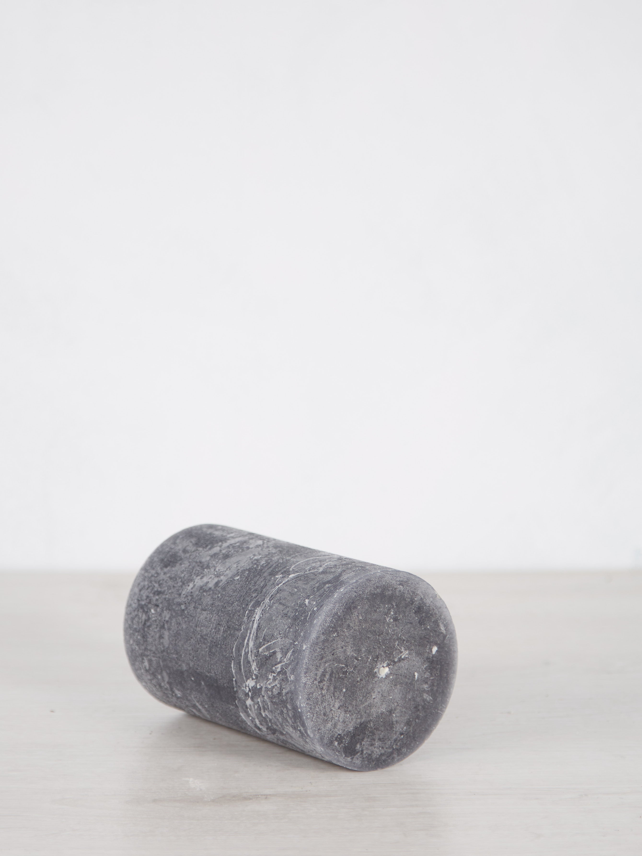 Midi Rustic Pillar Candle Coal