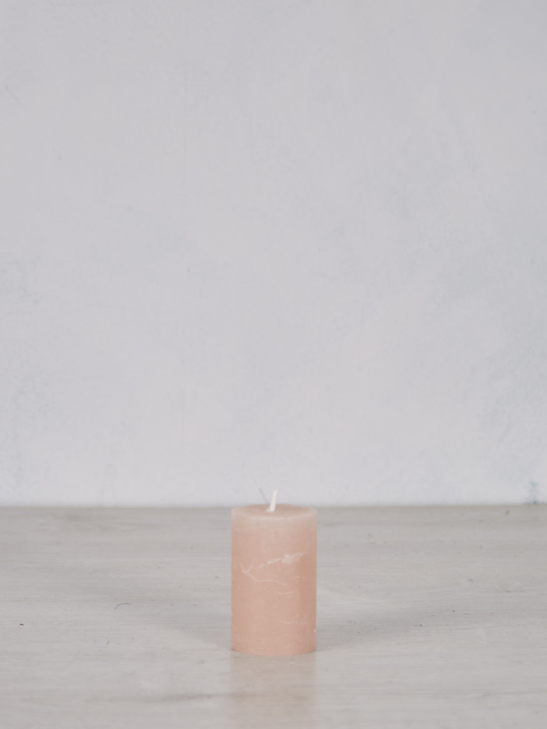 Mini Rustic Pillar Candle Dusty Rose