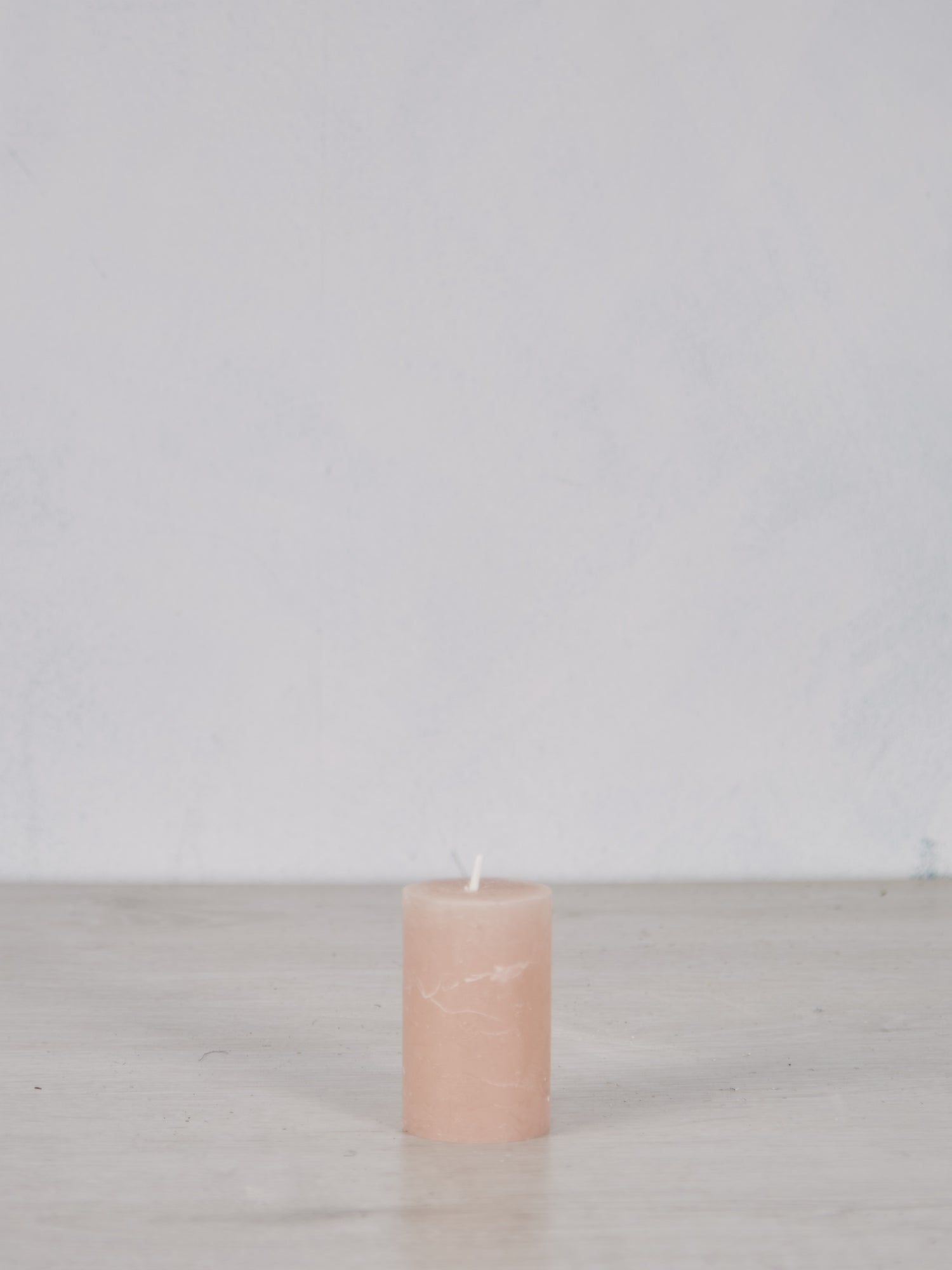 Mini Rustic Pillar Candle Dusty Rose