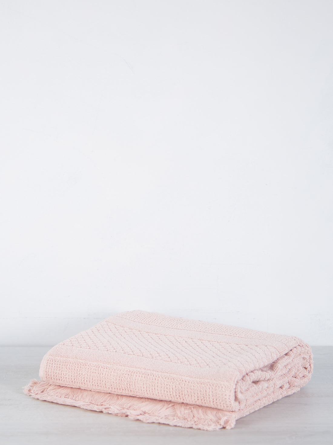 Embossed Jacquard  Towel in Aubepine Pale Pink - 4 Sizes Avilable