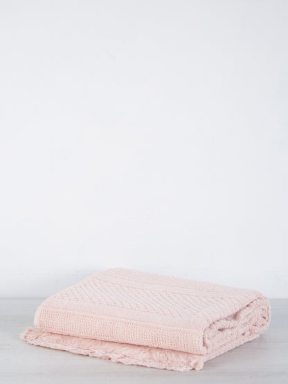 Embossed Jacquard  Towel in Aubepine Pale Pink - 4 Sizes Avilable