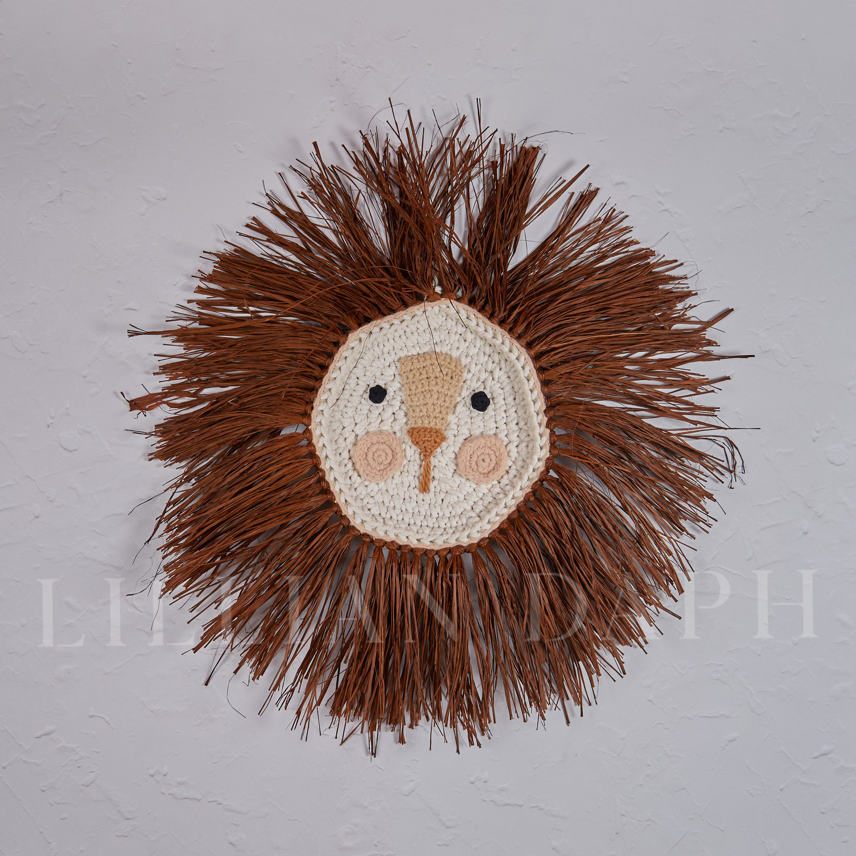 Crochet Lion Pink Tobacco