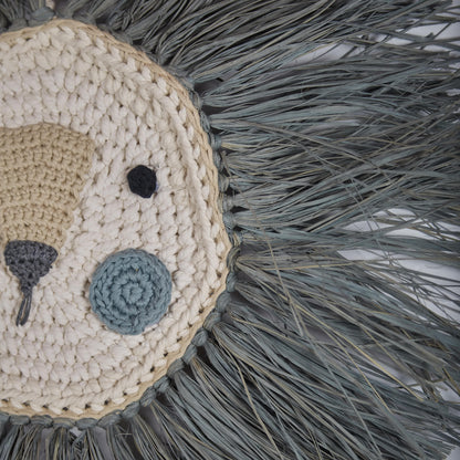 Crochet Lion Dusty Blue