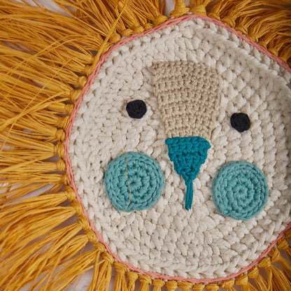 Crochet Lion Mustard Turquoise