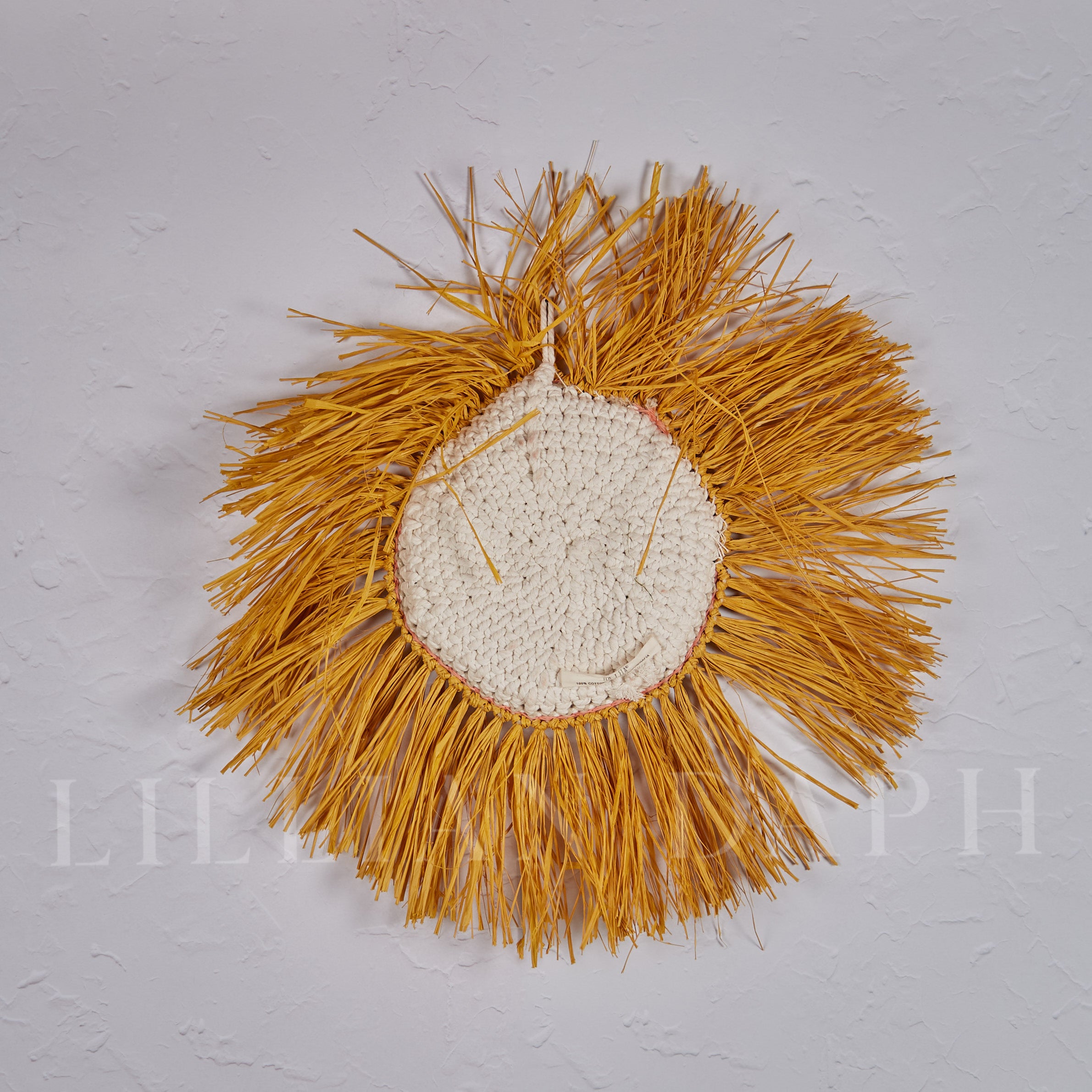 Crochet Lion Mustard Turquoise