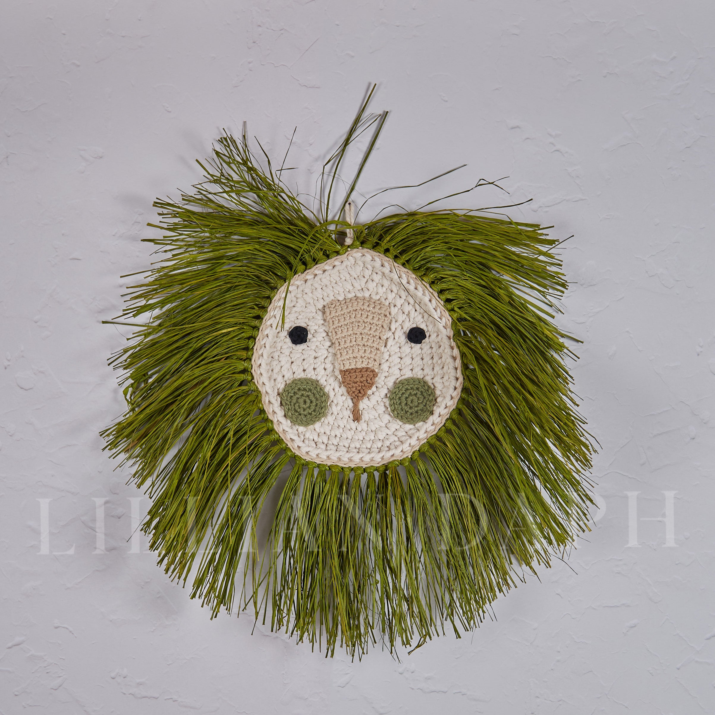 Crochet Lion Olive Green