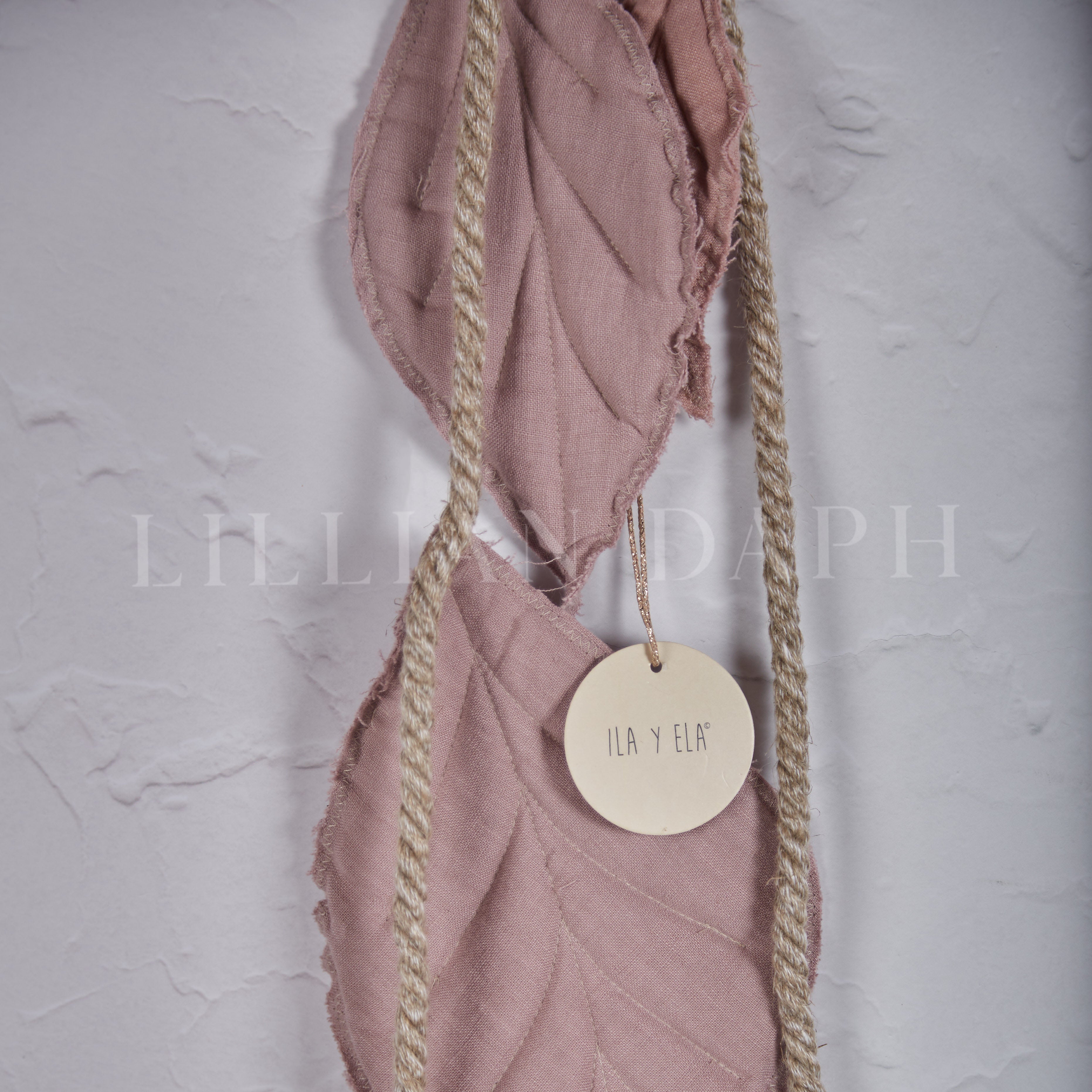 Handmade Linen Leaf Pink