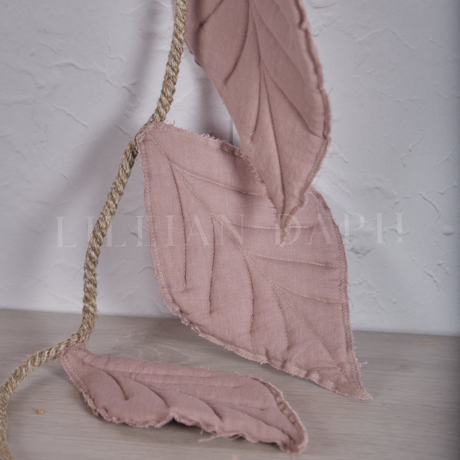 Handmade Linen Leaf Pink