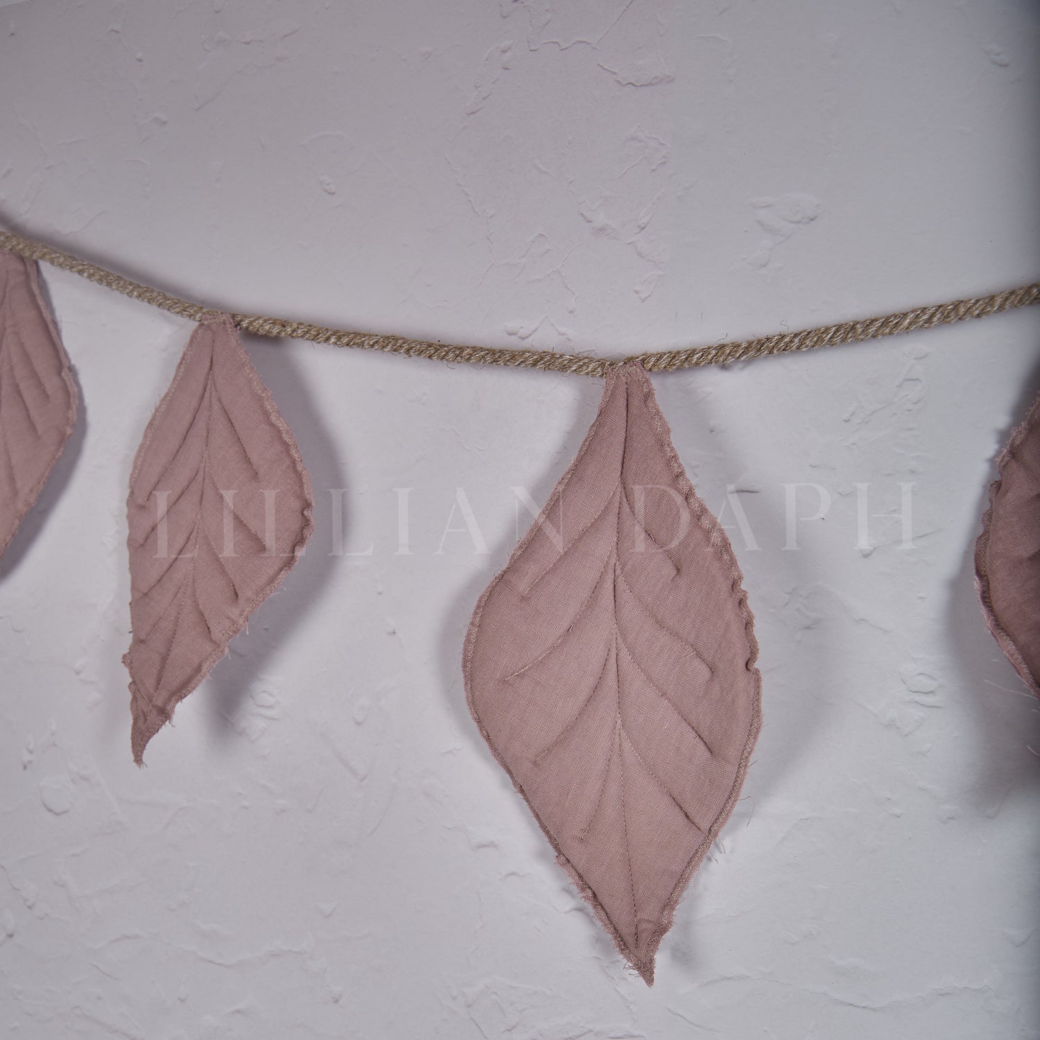 Handmade Linen Leaf Pink