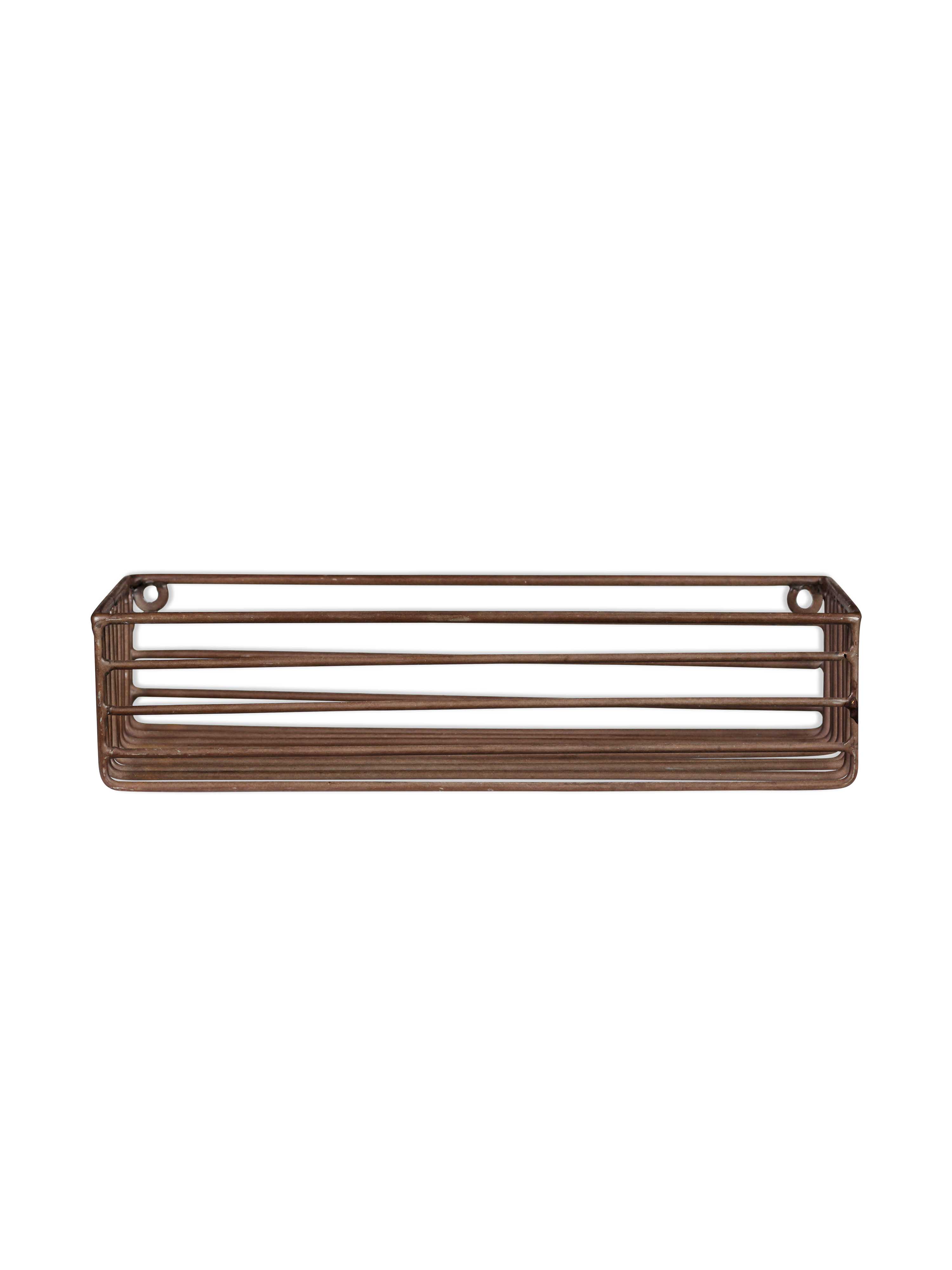 Indore Aged Brass Metal Wall Shelf