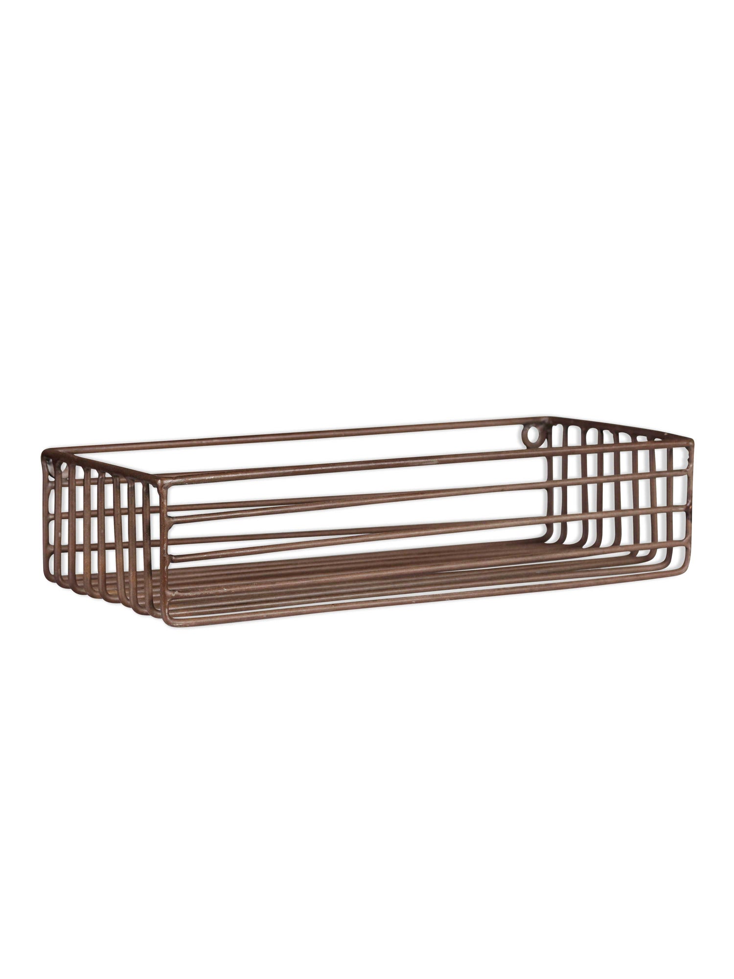 Indore Aged Brass Metal Wall Shelf