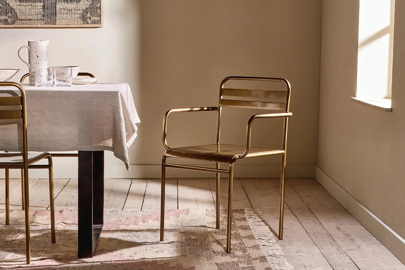 Kamarda Dark Brass Dining Chair