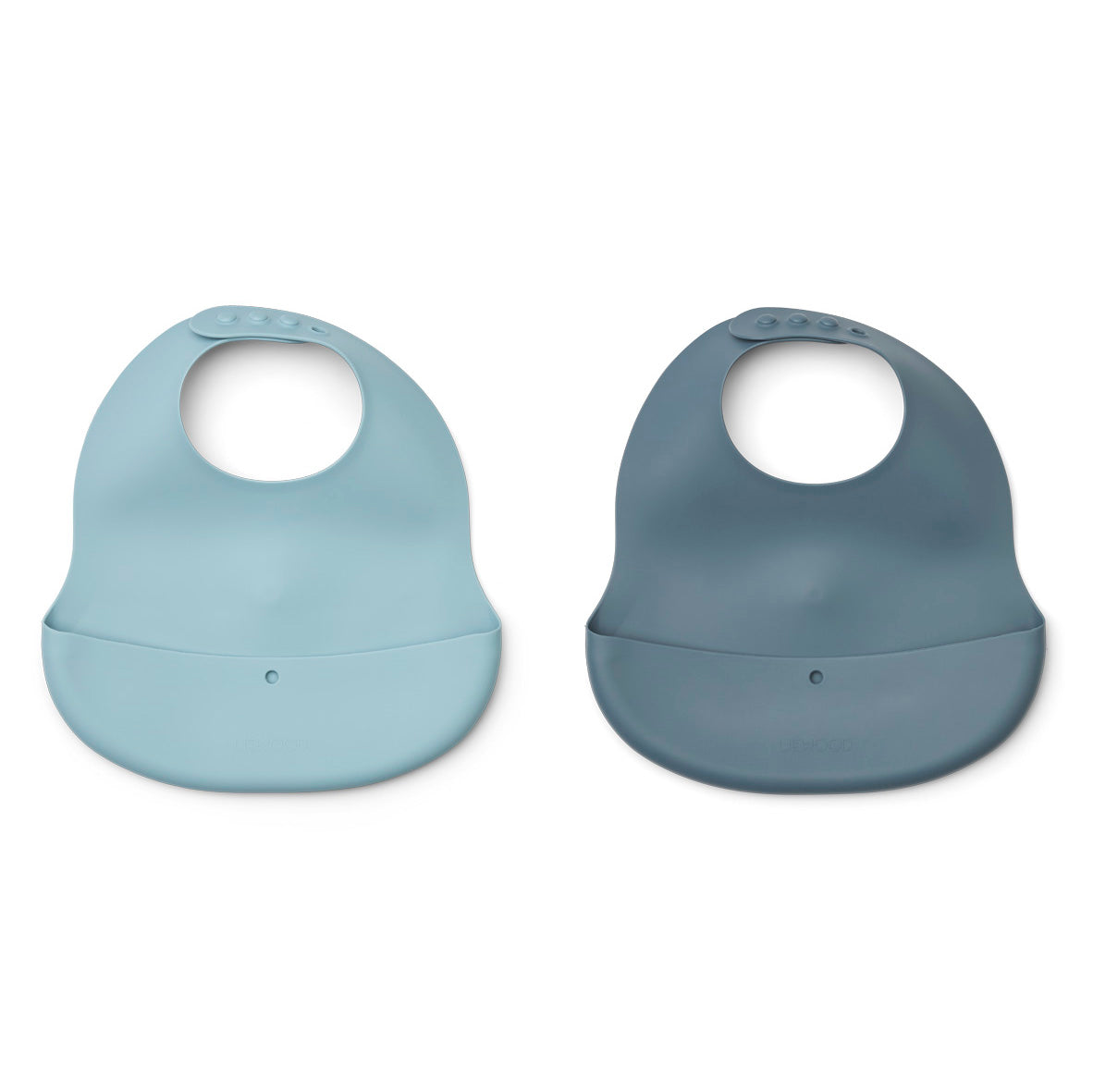 Ember Pack of 2 Silicone Folding Bibs in Sea Whale / Whale Mix