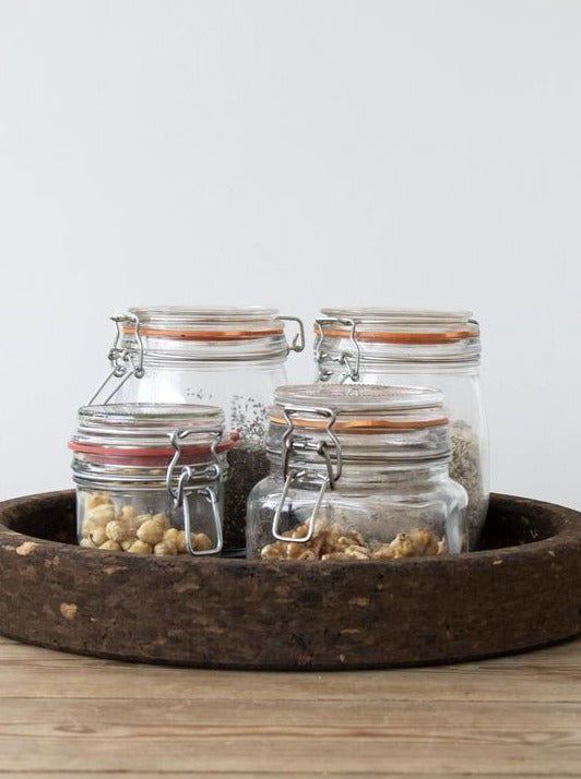 Large Smoked Cork Round Bowl